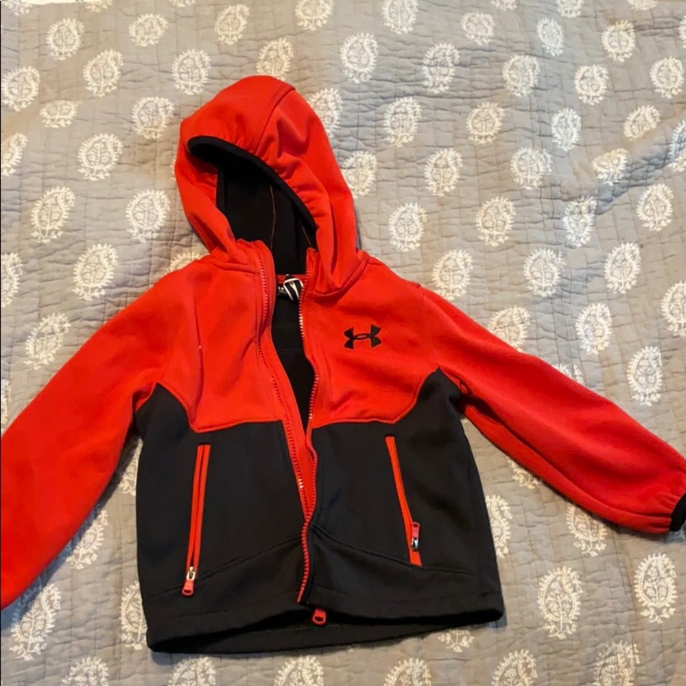 Under Armour Red/Black Cold Gear hooded coat